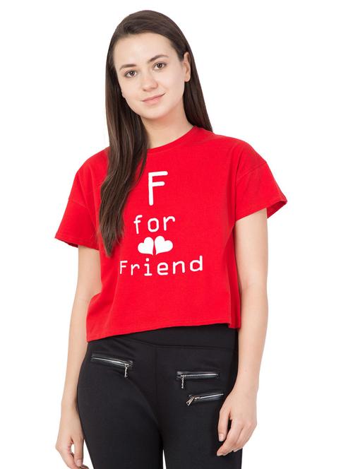red cotton crop top - 18962113 - Very Small Image - 1