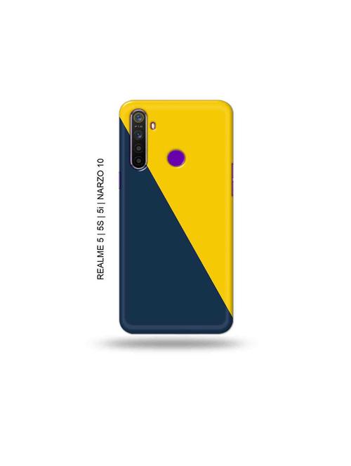 yellow blue back cover compatible with realme 5, realme 5s, realme 5i, realme narzo 10 - 18965089 - Very Small Image - 1