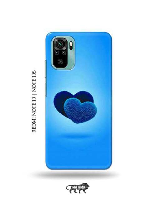 tweakymod designer printed hard case | blue hearts back cover compatible with redmi note 10, redmi note 10s - 18967458 - Very Small Image - 1