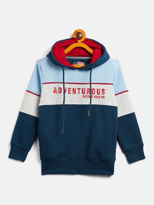 hooded neck color block sweatshirt  - 18969308 - Very Small Image - 1