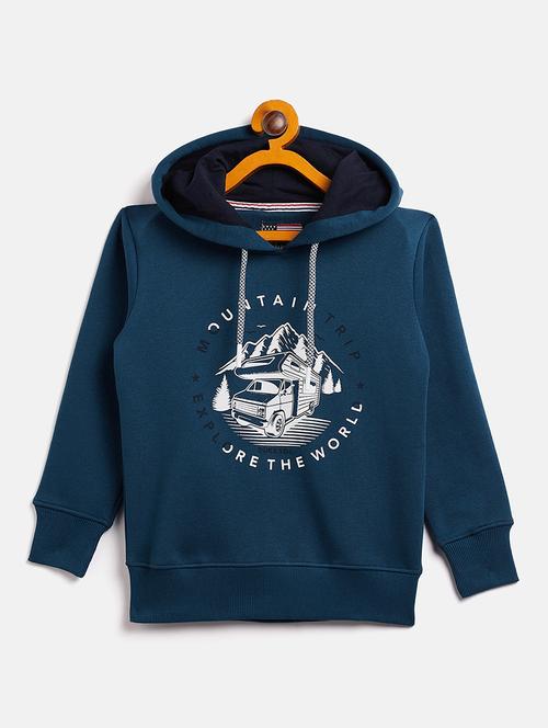 hooded neck printed sweatshirt  - 18969315 - Very Small Image - 1