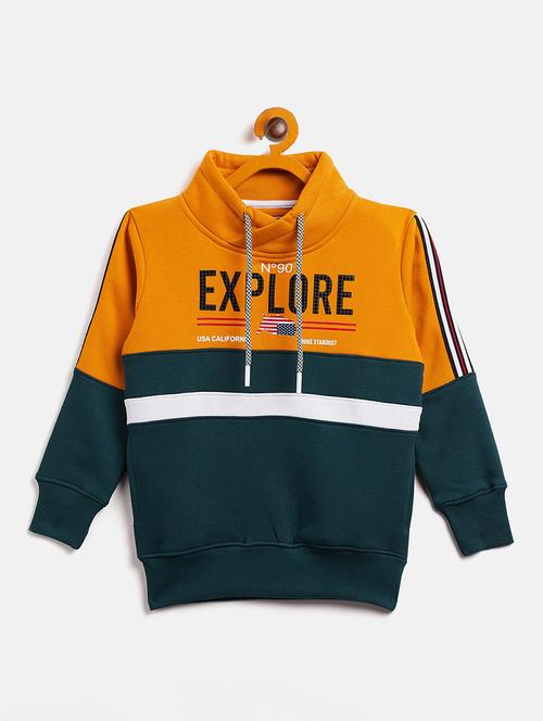 high neck color block sweatshirt  - 18969324 - Very Small Image - 1