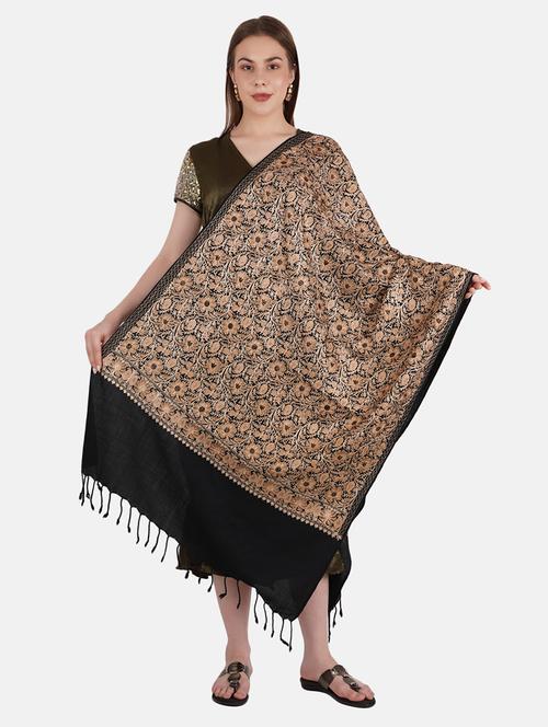 Black Wool Stole - 18969352 - Very Small Image - 1