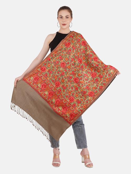 Women's Floral Print Stole - 18969383 - Very Small Image - 1