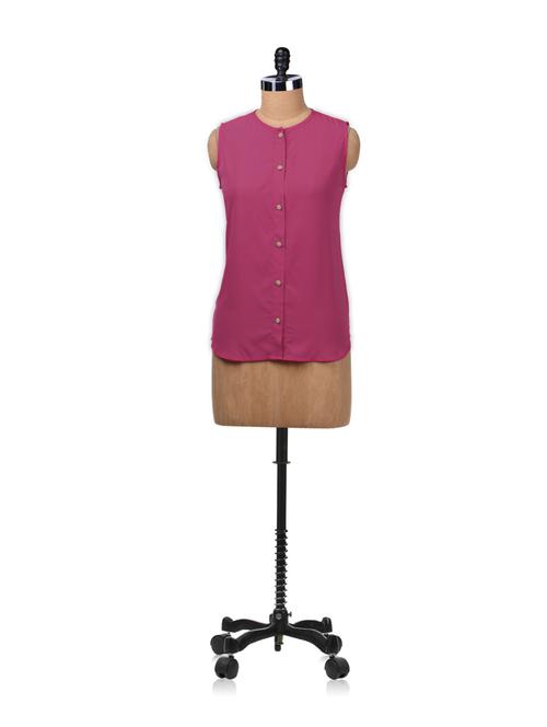 vintage fuschia top - 18975 - Very Small Image - 1