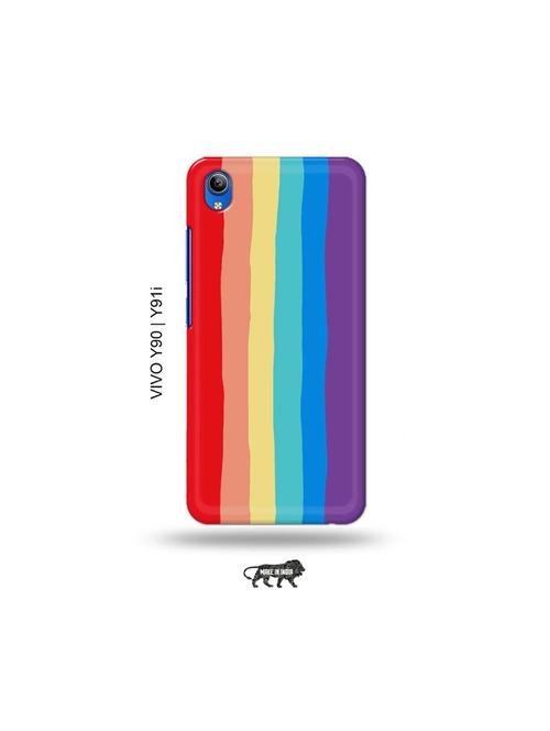 rainbow color back cover compatible with vivo y90, vivo y91i - 18976427 - Very Small Image - 1