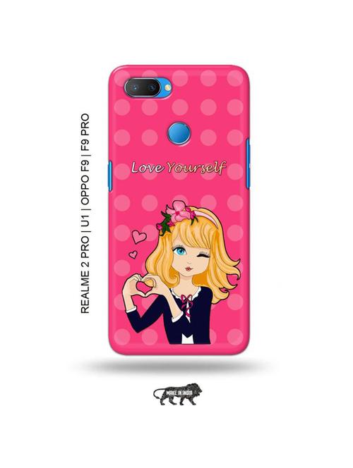 love yourself back cover compatible with realme 2 pro, realme u1, oppo f9, oppo f9 pro - 18976704 - Very Small Image - 1