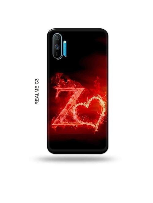 tweakymod designer printed hard case | fire heart letter z back cover compatible with realme c3 - 18976913 - Very Small Image - 1