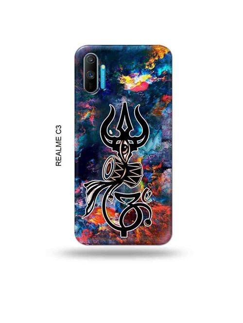 tweakymod designer printed hard case | trishul back cover compatible with realme c3 - 18977038 - Very Small Image - 1