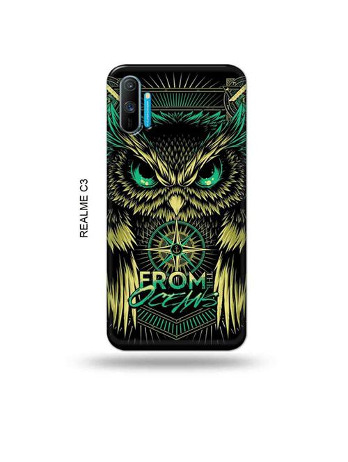 tweakymod designer printed hard case | deadly owl back cover compatible with realme c3 - 18977077 - Very Small Image - 1