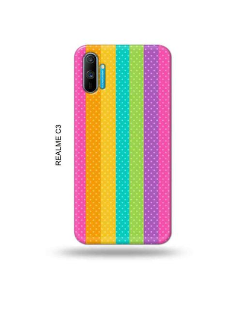 dotted rainbow back cover compatible with realme c3 - 18977094 - Very Small Image - 1