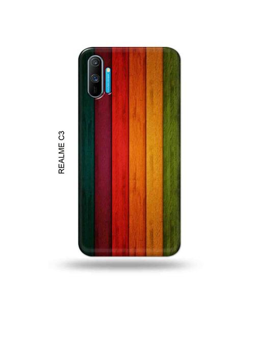 tweakymod designer printed hard case | wooden strips back cover compatible with realme c3 - 18977107 - Very Small Image - 1