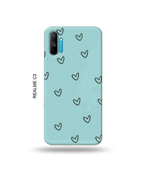 tweakymod designer printed hard case | hearts back cover compatible with realme c3 - 18977131 - Very Small Image - 1
