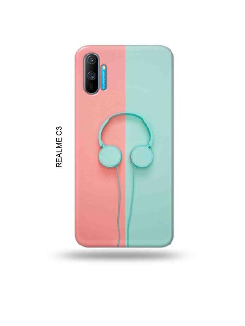 tweakymod designer printed hard case | hipster headset back cover compatible with realme c3 - 18977188 - Very Small Image - 1