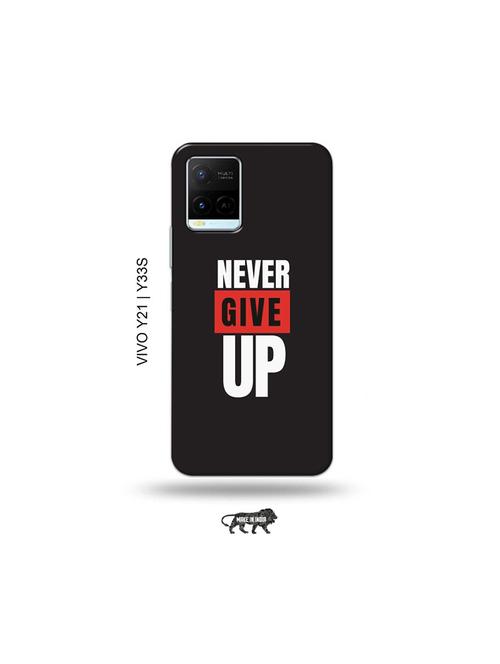 never give up back cover compatible with vivo y21, vivo y33s - 18977372 - Very Small Image - 1
