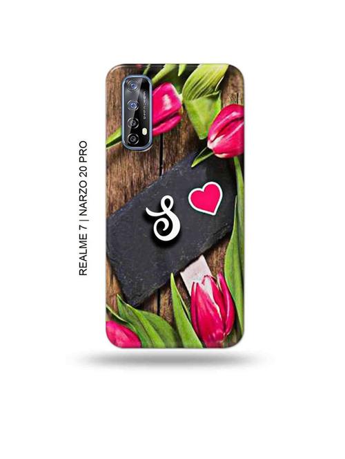 tweakymod designer printed hard case | flower letter s back cover compatible with realme 7, realme narzo 20 pro, realme narzo 30 - 18981165 - Very Small Image - 1