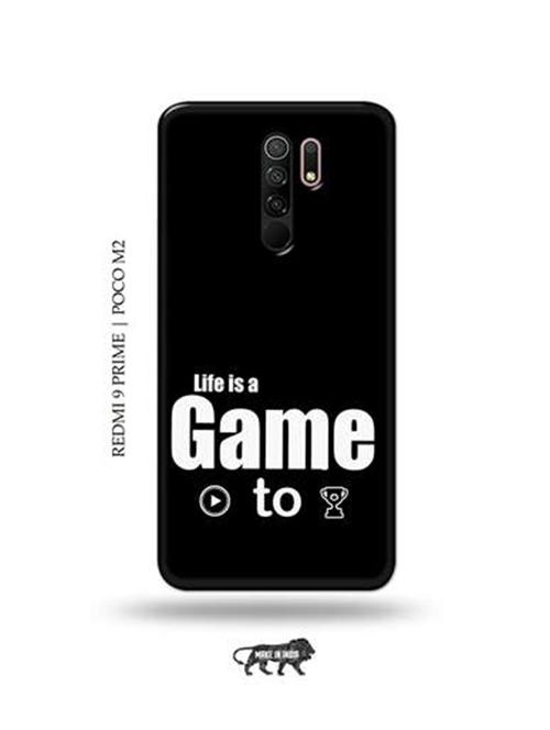 tweakymod designer printed hard case | life is a game paly to win back cover compatible with redmi 9 prime, poco m2 - 18984686 - Very Small Image - 1