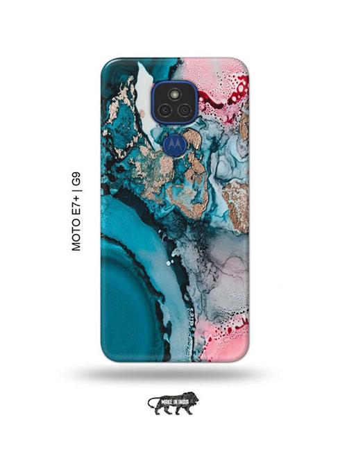 colour marble back cover compatible with moto e7 plus, moto g9 - 18986533 - Very Small Image - 1