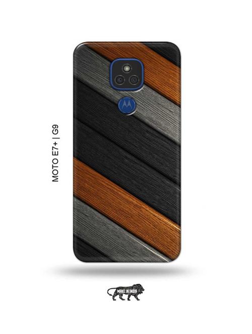 wooden strips back cover compatible with moto e7 plus, moto g9 - 18986587 - Very Small Image - 1