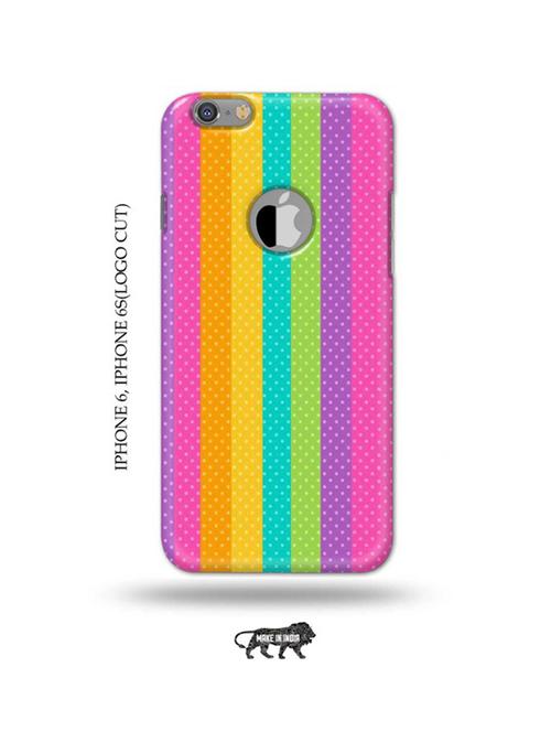 dotted rainbow back cover compatible with iphone 6, iphone 6s(logo cut) - 18989367 - Very Small Image - 1