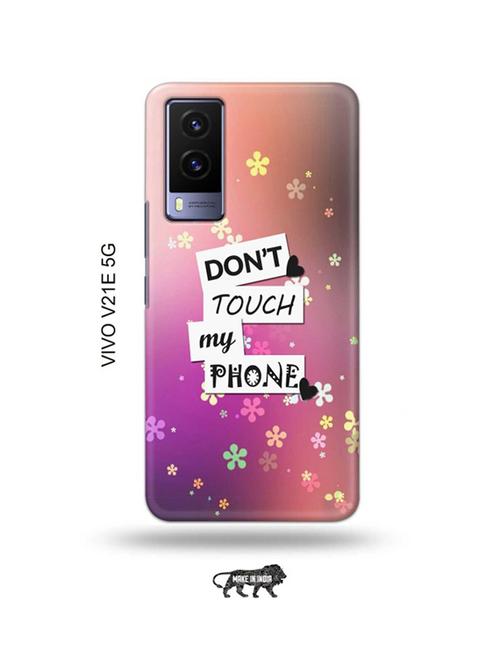 don't touch my phone back cover compatible with vivo v21e 5g - 18990403 - Very Small Image - 1