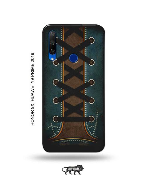 shoe lace back cover compatible with honor 9x, huawei y9 prime 2019 - 18991200 - Very Small Image - 1