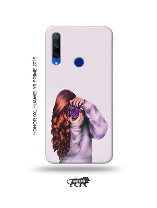 camera buff girl back cover compatible with honor 9x, huawei y9 prime 2019 - 18991205 - Very Small Image - 1