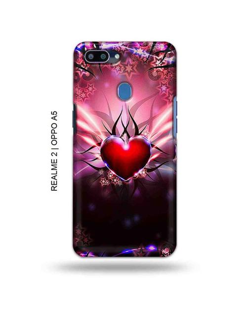 heart back cover compatible with realme 2, oppo a5 - 18992980 - Very Small Image - 1