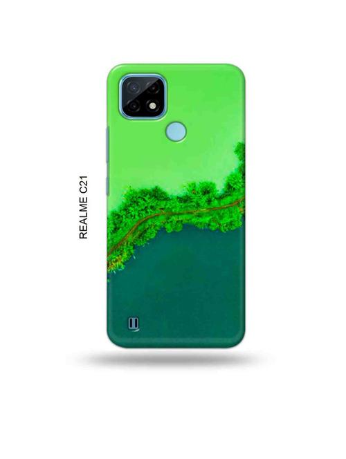 nature green back cover compatible with realme c21 - 18993323 - Very Small Image - 1