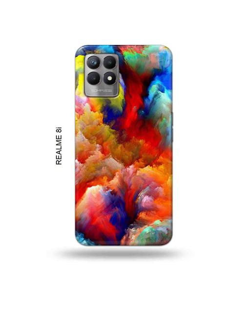 tweakymod designer printed hard case | colourful clouds back cover compatible with realme 8i, realme narzo 50 - 18995951 - Very Small Image - 1