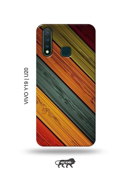 wooden back cover compatible with vivo y19, vivo u20 - 18996655 - Very Small Image - 1