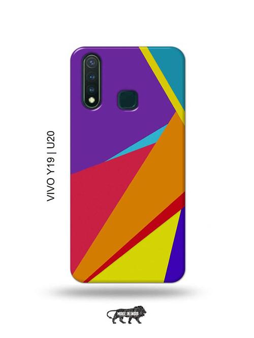 abstract strips back cover compatible with vivo y19, vivo u20 - 18996660 - Very Small Image - 1
