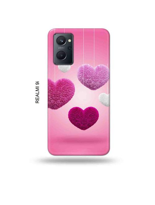 pink hearts back cover compatible with realme 9i - 18999240 - Very Small Image - 1