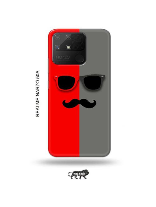 hipster red back cover compatible with realme narzo 50a - 18999613 - Very Small Image - 1