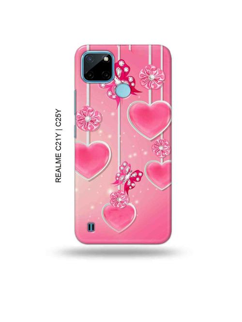 hearts back cover compatible with realme c21y, realme c25y - 19005256 - Very Small Image - 1