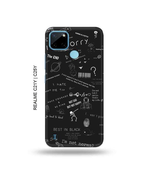 nerdy sorry back cover compatible with realme c21y, realme c25y - 19005316 - Very Small Image - 1