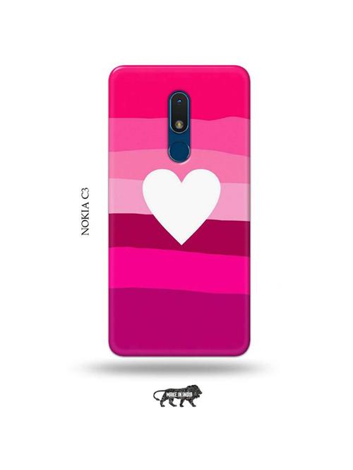 heart back cover compatible with nokia c3 - 19010975 - Very Small Image - 1