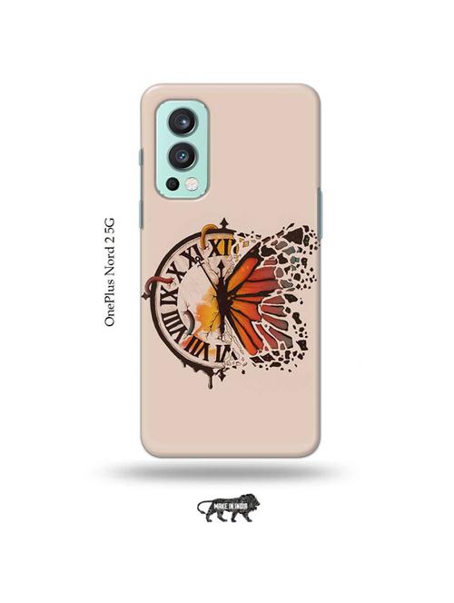 clock butterfly back cover compatible with oneplus nord 2 - 19011239 - Very Small Image - 1