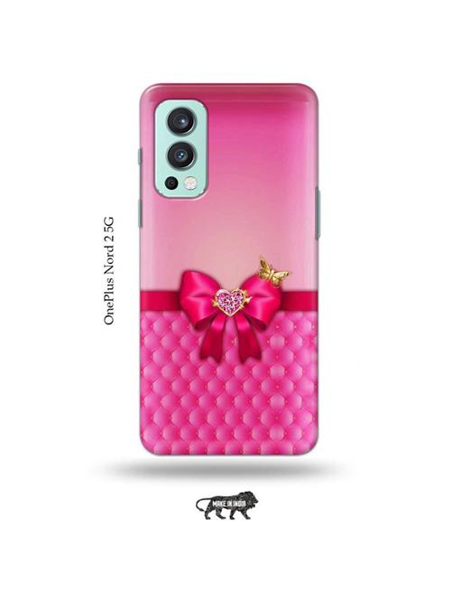 tweakymod designer printed hard case | pink bow back cover compatible with oneplus nord 2 - 19011454 - Very Small Image - 1