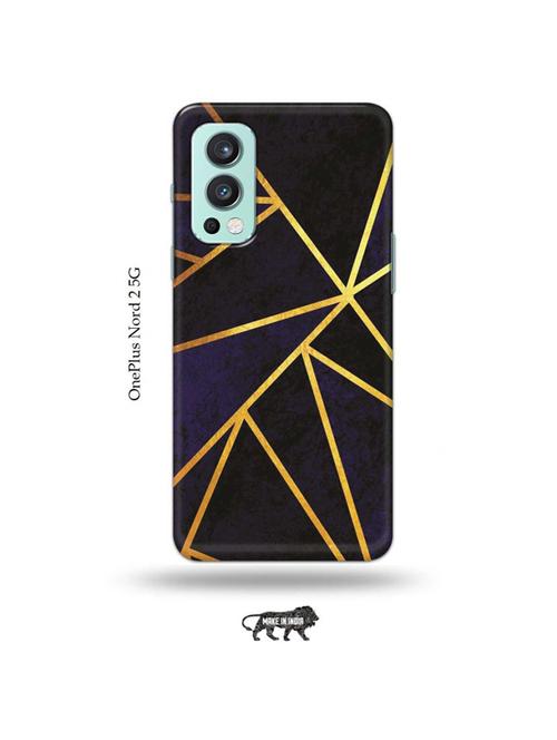 tweakymod designer printed hard case | vertical gold strips back cover compatible with oneplus nord 2 - 19011455 - Very Small Image - 1