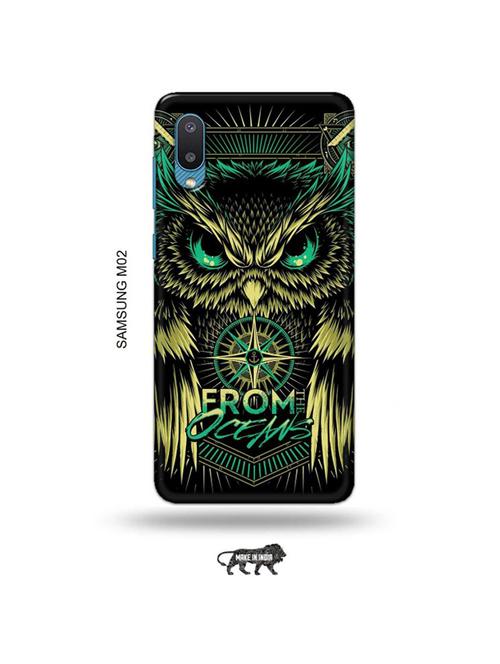tweakymod designer printed hard case | deadly owl back cover compatible with samsung m02 - 19012407 - Very Small Image - 1