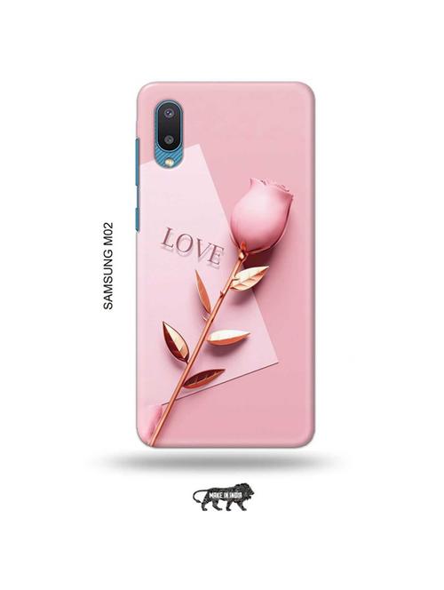 tweakymod designer printed hard case | flower love back cover compatible with samsung m02 - 19012530 - Very Small Image - 1