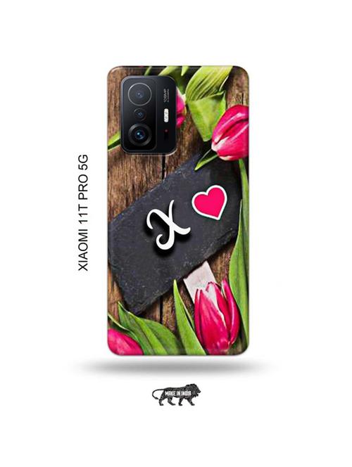 tweakymod designer printed hard case | flower letter x back cover compatible with xiaomi 11t pro 5g - 19012650 - Very Small Image - 1