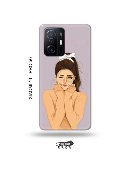 tweakymod designer printed hard case | cozy girl back cover compatible with xiaomi 11t pro 5g - 19012736 - Very Small Image - 1