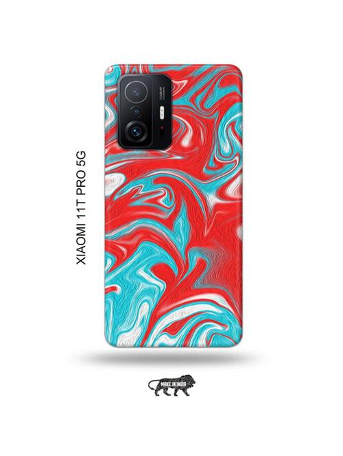 tweakymod designer printed hard case | messy blue red back cover compatible with xiaomi 11t pro 5g - 19012776 - Very Small Image - 1