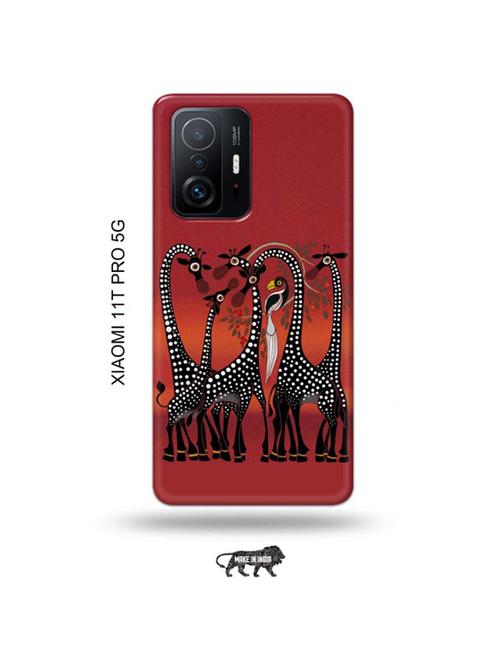 tweakymod designer printed hard case | kalamkaris giraffe back cover compatible with xiaomi 11t pro 5g - 19012799 - Very Small Image - 1