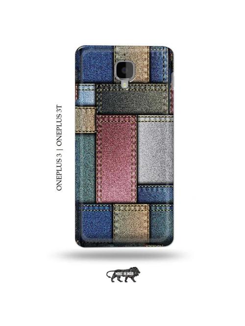 denim back cover compatible with oneplus 3, oneplus 3t - 19013537 - Very Small Image - 1