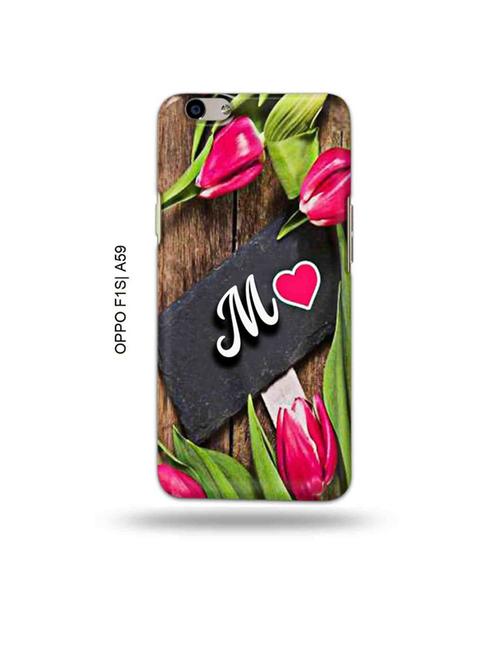tweakymod designer printed hard case | flower letter m back cover compatible with oppo f1s, oppo a59 - 19015234 - Very Small Image - 1