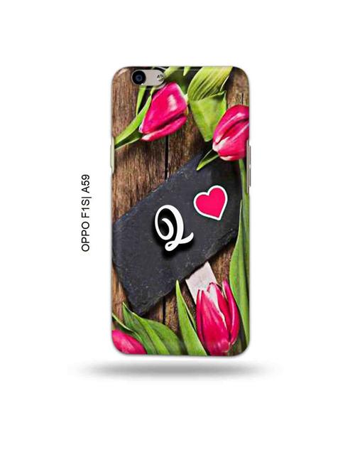 tweakymod designer printed hard case | flower letter q back cover compatible with oppo f1s, oppo a59 - 19015238 - Very Small Image - 1