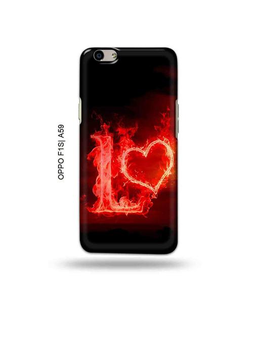 tweakymod designer printed hard case | fire heart letter l back cover compatible with oppo f1s, oppo a59 - 19015261 - Very Small Image - 1